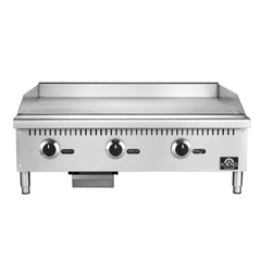Forno Commerciale 36-Inch Commercial Gas Griddle – 90,000 BTU – 3 Burners – Stainless Steel - FCMGG0055-36