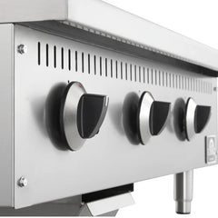 Forno Commerciale 36-Inch Commercial Gas Griddle – 90,000 BTU – 3 Burners – Stainless Steel - FCMGG0055-36