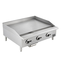 Forno Commerciale 36-Inch Commercial Gas Griddle – 90,000 BTU – 3 Burners – Stainless Steel - FCMGG0055-36