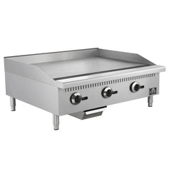Forno Commerciale 36-Inch Commercial Gas Griddle – 90,000 BTU – 3 Burners – Stainless Steel - FCMGG0055-36