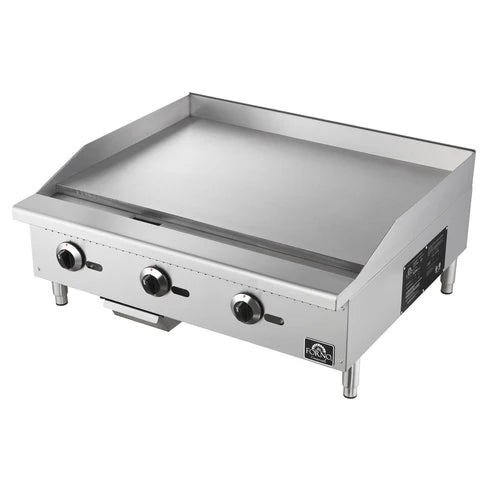 Forno Commerciale 36-Inch Commercial Gas Griddle – 90,000 BTU – 3 Burners – Stainless Steel - FCMGG0055-36