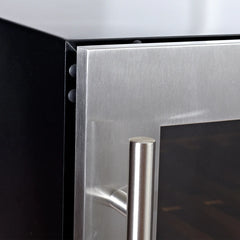 KingsBottle Large Beverage Refrigerator With Low-E Glass Door With Stainless Steel Trim