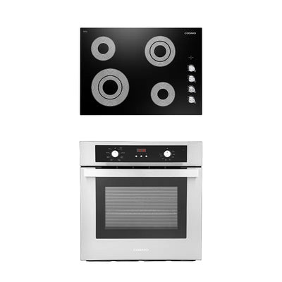 (Wall Oven)Cosmo 2PC Kitchen Package with 30″ Electric Cooktop & 24″ Electric Wall Oven - COS-2PKG-090