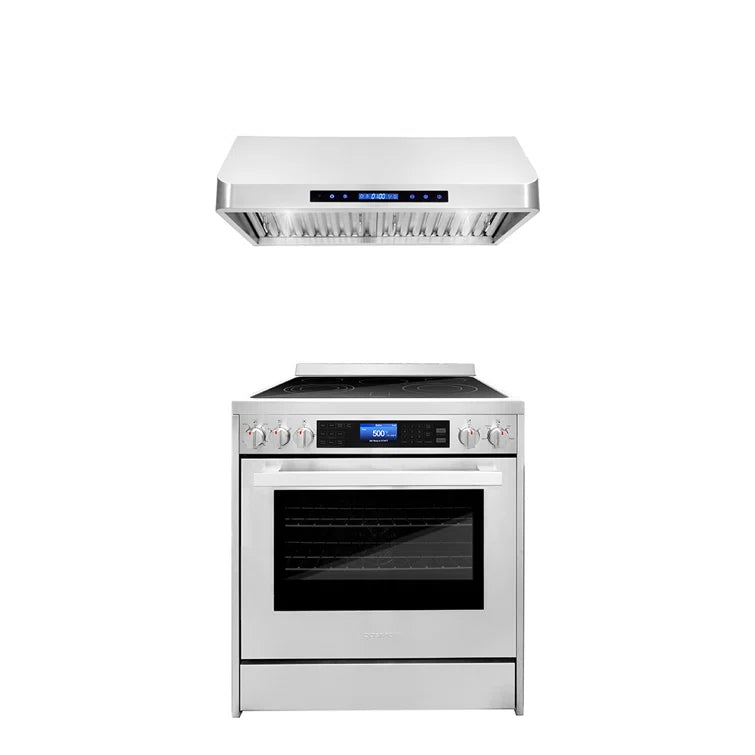 Cosmo 2-Piece Kitchen, 30″ Electric Range and 30″ Under Cabinet Range Hood - COS-2PKG-010