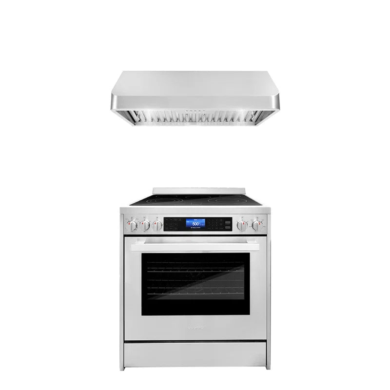 Cosmo 2-Piece Kitchen Package, 30″ Electric Range and 30″ Under Cabinet Range Hood - COS-2PKG-030