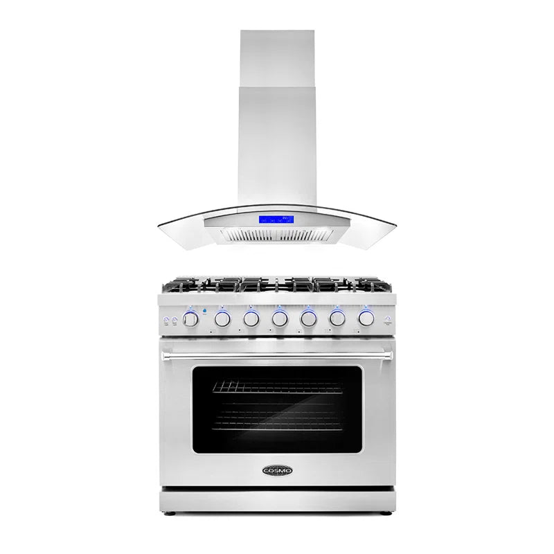 2-Piece Kitchen, 36″ Gas Range and 36″ Island Range Hood - COS-2PKG-083
