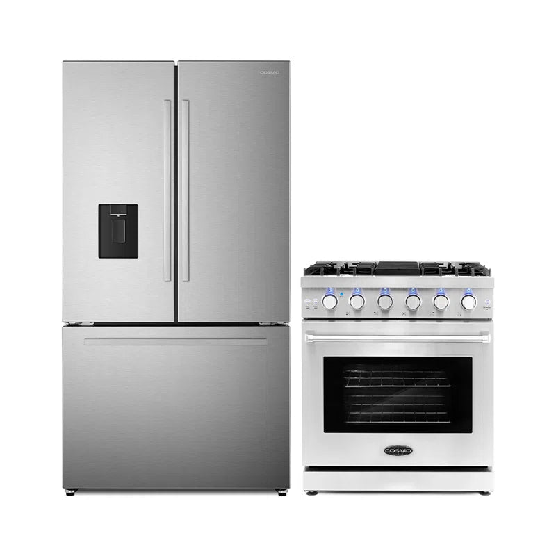 Cosmo 2-Piece Kitchen Package, 30″ Gas Range & Refrigerator - COS-2PKG-141