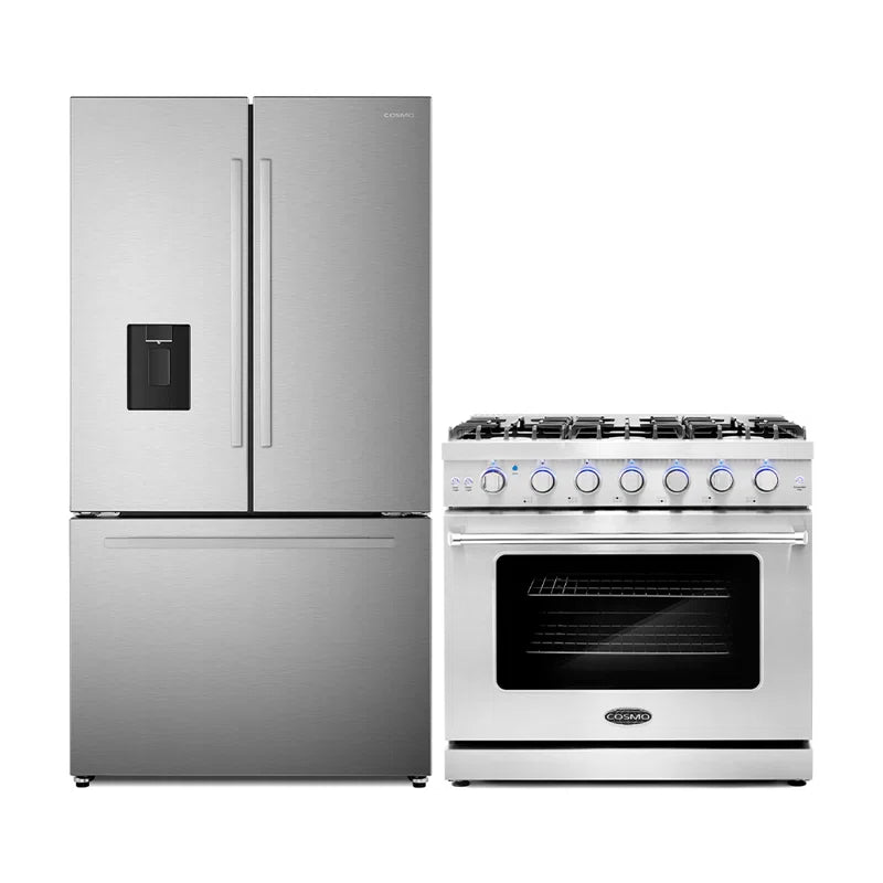 Cosmo 2-Piece Kitchen Package, 36″ Gas Range & Refrigerator - COS-2PKG-142
