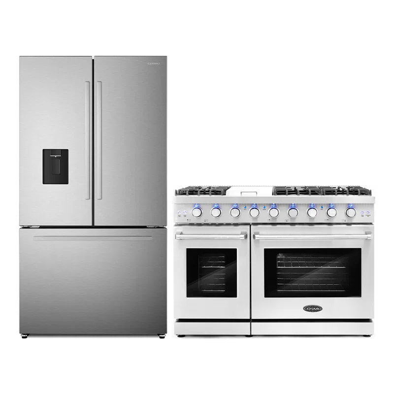 Cosmo 2-Piece Kitchen Package, 48″ Gas Range & Refrigerator - COS-2PKG-143
