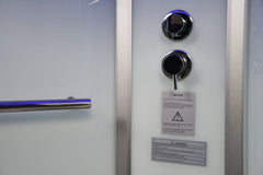 Platinum Corner Steam Shower with Sliding Glass Door, White Tempered Glass - DZ901A
