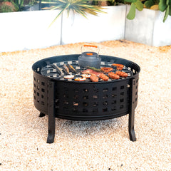 Deko Living 27" Round Wood Burning Firepit - COB10514