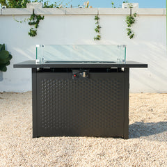 Deko Living 43" Outdoor Rectangular Propane Fire Pit Table - COB10010