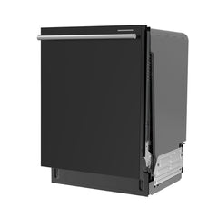 Forno Stella 24" Built-in Dishwasher, Tall Tub, Top Touch Control, Fingerprint-Resistant Dishwasher, Quiet 44 dBA, Soil-Sensing Capable, NSF & ENERGY STAR - Black - Right Angle - The Home Selection