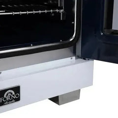 Forno 30-Inch Capriasca Dual Fuel Range with 5 Gas Burners, 100,000 BTUs, and French Door Electric Oven in White with Antique Brass Accessories (FFSGS6387-30WHT) - The Home Selection