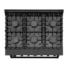 Cosmo Cosmo 36 in. Haven Collection 6.0 cu. ft. Gas Range, 6 Burners, Convection Oven, Knob LEDs, Storage Drawer, Matte Black - COS-EPGR366-BK