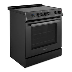 Cosmo Cosmo 30 in. Stellar Collection 5.0 cu. ft. Electric Range with 4 Burner Glass Cooktop and Convection Oven in Matte Black - COS-ERD304K-BK