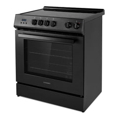 Cosmo Cosmo 30 in. Stellar Collection 5.0 cu. ft. Electric Range with 4 Burner Glass Cooktop and Convection Oven in Matte Black - COS-ERD304K-BK