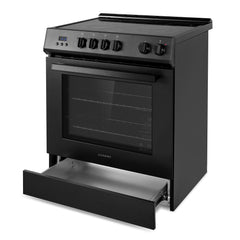 Cosmo Cosmo 30 in. Stellar Collection 5.0 cu. ft. Electric Range with 4 Burner Glass Cooktop and Convection Oven in Matte Black - COS-ERD304K-BK