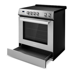 Cosmo Cosmo 30 in. Stellar Collection 5.0 cu. ft. Electric Range with 4 Burner Glass Cooktop and Convection Oven in Stainless Steel - COS-ERD304K