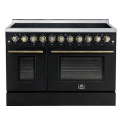Forno Paolo 48-Inch Freestanding Electric Range – 6.7 Cu. Ft. – True Convection Oven – Energy Efficient - FFSEL6011-48