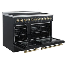 Forno Paolo 48-Inch Freestanding Electric Range – 6.7 Cu. Ft. – True Convection Oven – Energy Efficient - FFSEL6011-48