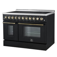 Forno Paolo 48-Inch Freestanding Electric Range – 6.7 Cu. Ft. – True Convection Oven – Energy Efficient - FFSEL6011-48