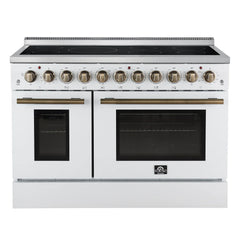 Forno Paolo 48-Inch Freestanding Electric Range – 6.7 Cu. Ft. – True Convection Oven – Energy Efficient - FFSEL6011-48