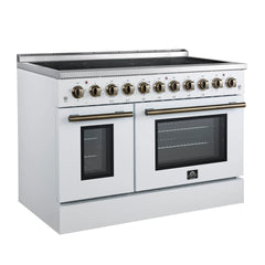 Forno Paolo 48-Inch Freestanding Electric Range – 6.7 Cu. Ft. – True Convection Oven – Energy Efficient - FFSEL6011-48