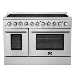 Forno Paolo 48-Inch Freestanding Electric Range – 6.7 Cu. Ft. – True Convection Oven – Energy Efficient - FFSEL6011-48