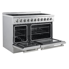 Forno Paolo 48-Inch Freestanding Electric Range – 6.7 Cu. Ft. – True Convection Oven – Energy Efficient - FFSEL6011-48