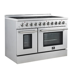Forno Paolo 48-Inch Freestanding Electric Range – 6.7 Cu. Ft. – True Convection Oven – Energy Efficient - FFSEL6011-48