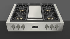 Fulgor Milano Sofia 36" Pro Gas Rangetop with Griddle - F6GRT364GS1