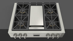 Fulgor Milano Sofia 36" Pro Gas Rangetop with Griddle - F6GRT364GS1