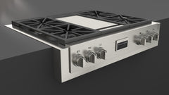Fulgor Milano Sofia 36" Pro Gas Rangetop with Griddle - F6GRT364GS1