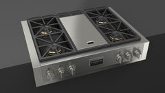 Fulgor Milano Sofia 36" Pro Gas Rangetop with Griddle - F6GRT364GS1