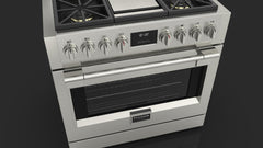 Fulgor Milano - Sofia 36” Pro All-Gas Range with Griddle - F6PGR364GS2