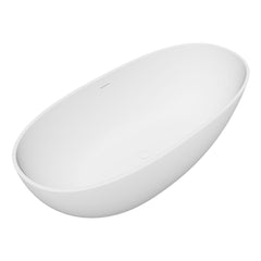 Altair Euston 65" x 30" Solid Surface Soaking Bathtub with Integrated Overflow - 53165-BAT