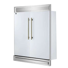 Forno Maderno 2-28-Inch Wide Convertible Refrigerator/Freezer in White, Decorative Trim, 27.2 cu.ft, 84-Inch High, ENERGY STAR Certified - FFFFD1722-60MG-WHT