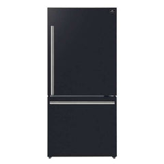 Forno Milano Espresso 31-Inch 17.2 cu. ft. Bottom Freezer Right Swing Door Refrigerator in Black - FFFFD1785-31BLK