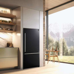 FORNO Premium 4-Piece Kitchen Bundle - Leonardo Espresso 30" Black Range, 30" Black Range Hood, 31" Black Bottom Freezer Refrigerator, 24" Black Built-In Dishwasher - 686136998703
