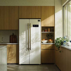 Forno Espresso 33" 15.6 cu. ft. Refrigerator in White with Silver Handles, FFRBI1805-33WHT