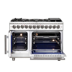 Forno Massimo 48″ Freestanding French Door Dual Fuel Range with 8 Burners - FFSGS6325-48