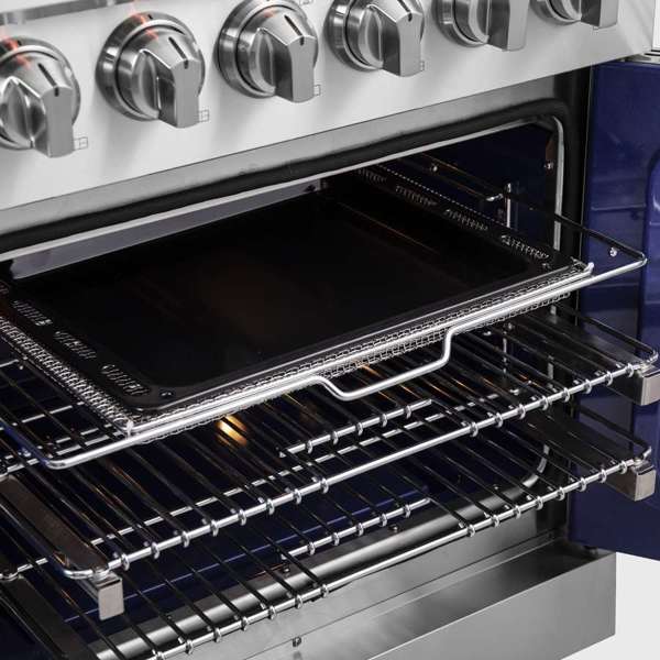 Forno Massimo 30-Inch French Door Gas Range in Stainless Steel (FFSGS6439-30)