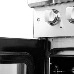 Forno Galiano 30-Inch Freestanding French Door Gas Range, 4 Burners, Convection Oven, Energy Efficient - FFSGS6444-30