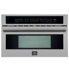 Forno Oliena 30-Inch Built-In 1.6 Cu. Ft. Compact Oven in Stainless Steel with Brass Trim - FMWDR3093-30