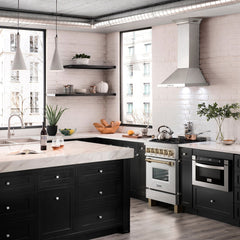 ZLINE Autograph Edition 24 in. 2.8 cu. ft. Legacy Dual Fuel Range with 4 Burner Gas Cooktop and Electric Convection Oven in Satin Stainless Steel and Champagne Bronze Accents - RASZ-SN-24-CB - The Home Selection