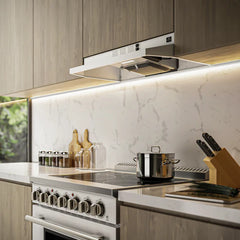 Forno Cappa 30-Inch Under Cabinet Range Hood, 200 CFM, Convertible, LED Lighting - FRHUC5200-30