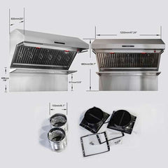 Forno Savona 48-Inch Wall Mount Range Hood, Baffle Filters, Backsplash Included - FRHWM5029-48