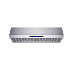 Forno Palazzo 48" Wall Mounted Range Hood Stainless Steel Heavy-Duty Baffle Filters & Remote Control - FRHWM5030-48