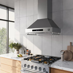 Forno Venezia 30-Inch Wall-Mounted Range Hood – Touch Controls – Baffle Filters – 3-Speed Ventilation - FRHWM5503-30